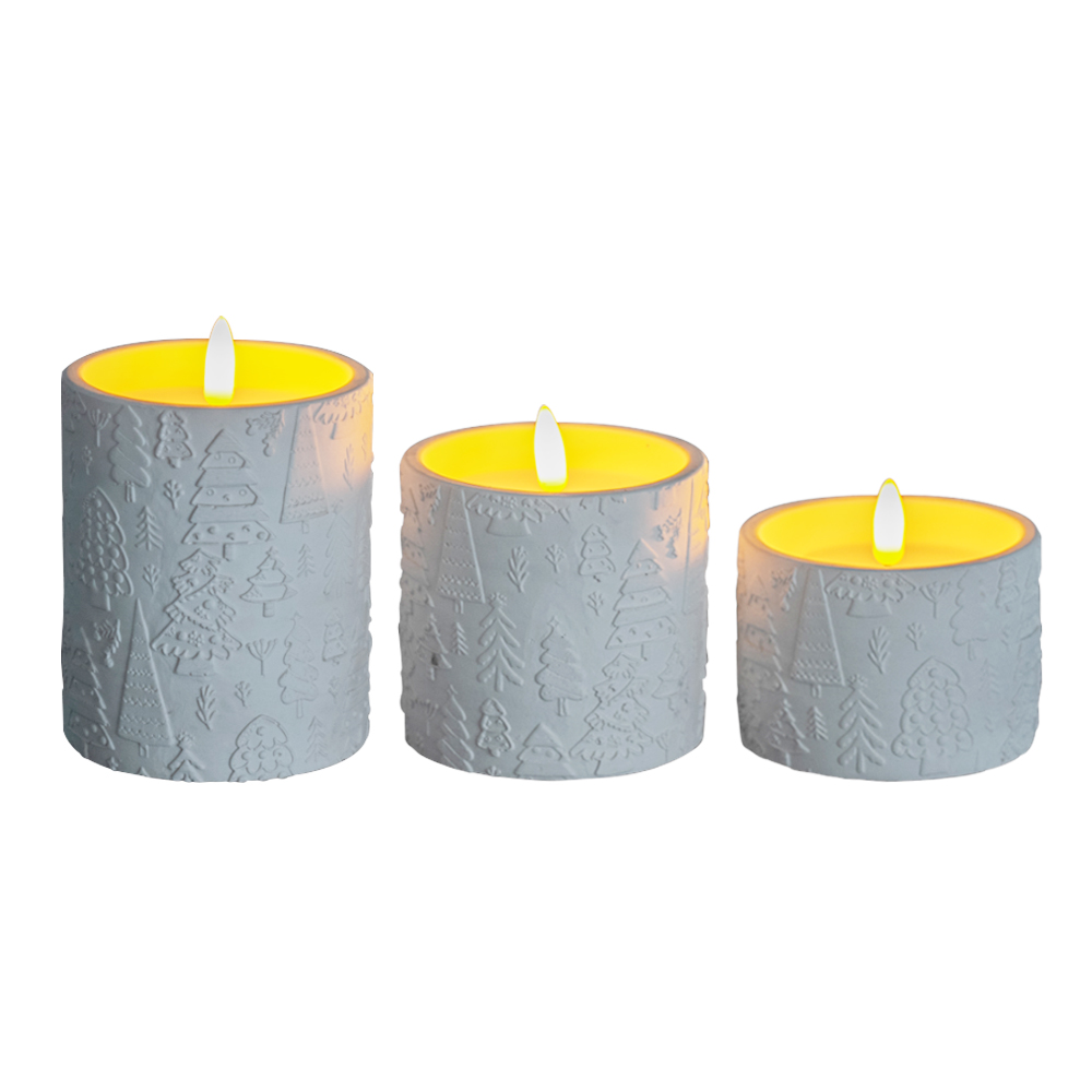 LED Candele per cilindri di progettazione elettronica 3D di cemento elettronico 3D