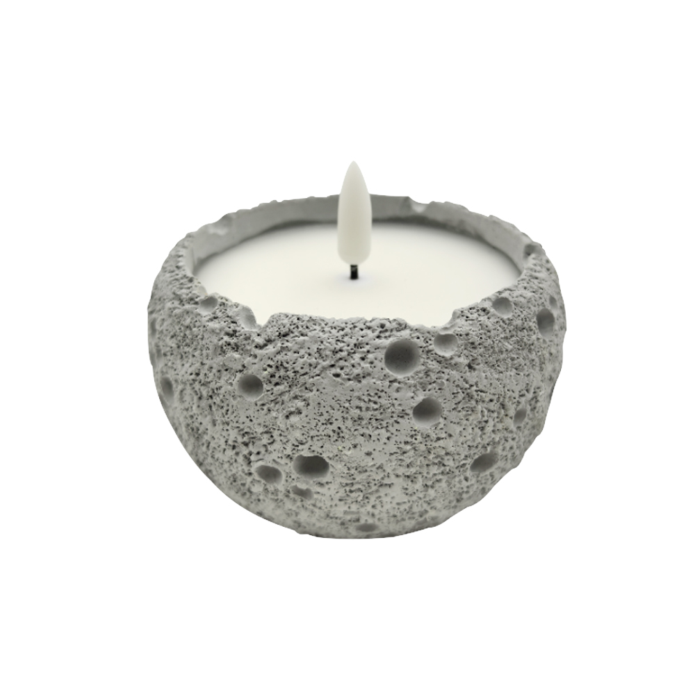 Candela del cemento di stoppino elettronico 3D a LED