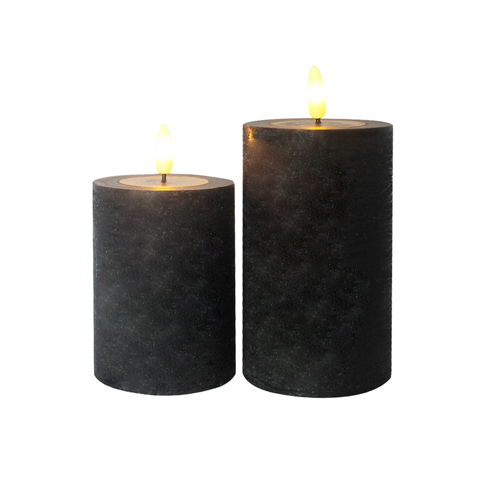 Candela a led in vetro bianco latteo