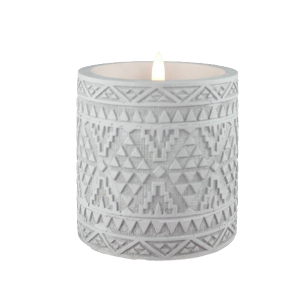 Candela di cemento a led del vento naturale