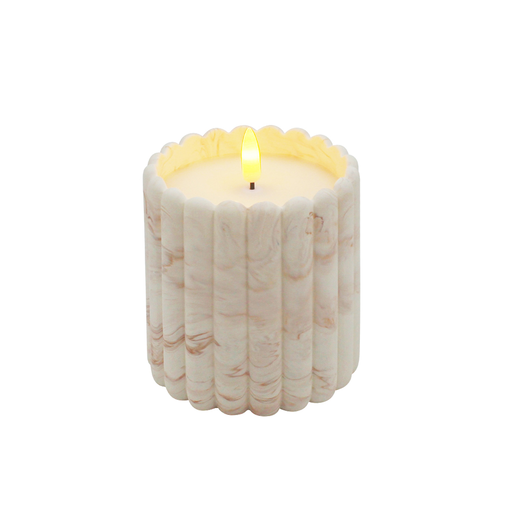 Candela a LED di cemento per la luce morbida